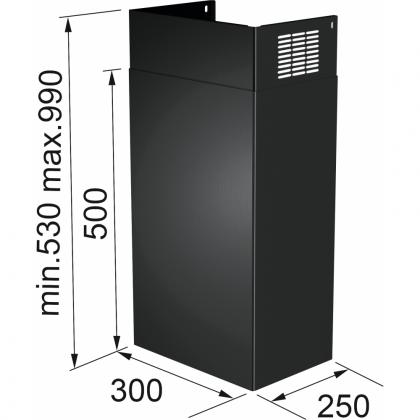 FRANKE Příslušenství 112.0683.832 teleskopický komínek černá