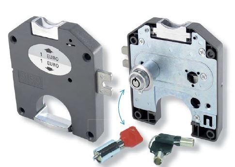 SISO Mincovní zámek "L" - 10Kč plochý klíč