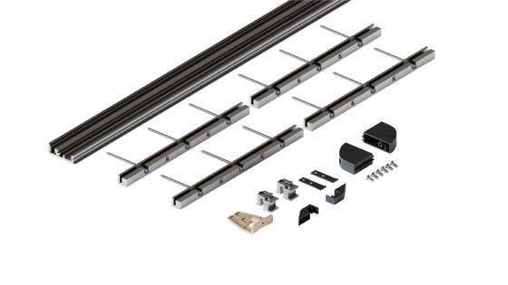 HAWA 52091 Folding Concepta III do pouzdra spodní profil pro 4 dveře stříbrná