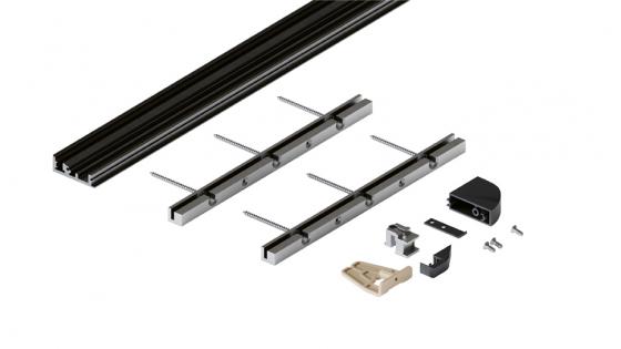 HAWA 52092 Folding Concepta III do pouzdra spodní profil pro 2 dveře černá elox