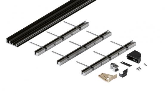 HAWA 52093 Folding Concepta III do pouzdra spodní profil pro 3 dveře černá elox