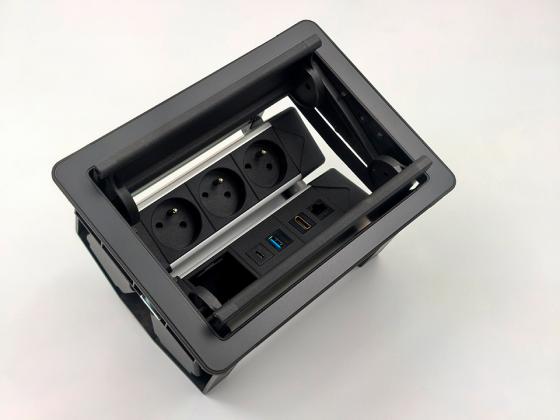 StrongPower elektrická zásuvka Wings Premium S 5, Francouszká, černá