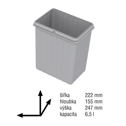 GOLLINUCCI Příslušenství náhradní koš pro Sistema 900 1x6,5l šedá