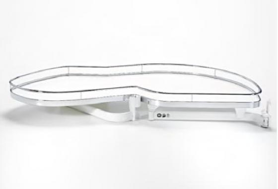 KES 235010 LeMans II, rohové police, Arena Classic, 400mm, pravý - bílá/chrom