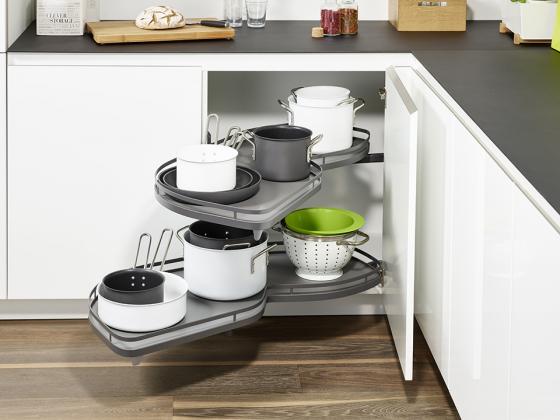 KES 234622 LeMans II, rohové police, Arena Style, 450mm, levý - antracit