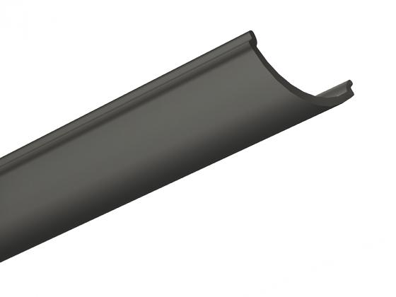 StrongLumio krycí lišta k LED profilům Angular naklapávací, 3030mm černá