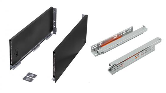 K-StrongMax 16 zásuvka H185/450mm push, černá