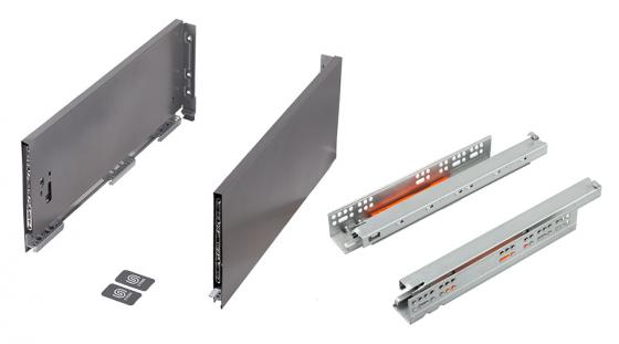 K-StrongMax 16 zásuvka H185/400mm push, šedá