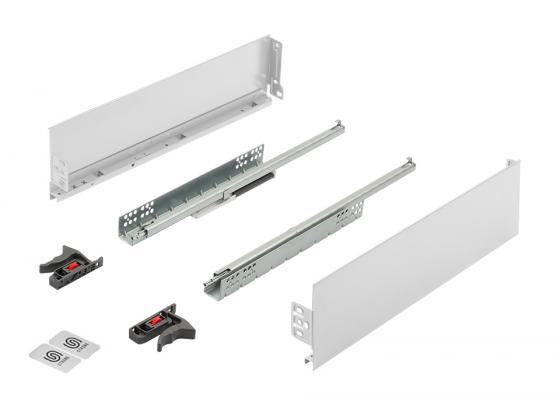 K-StrongMini zásuvka 121/270mm, tlumený částečný výsuv 25kg, bílá