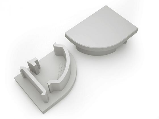 StrongLumio koncovky k profilu Maglyte-10 Angular šedá (pár)