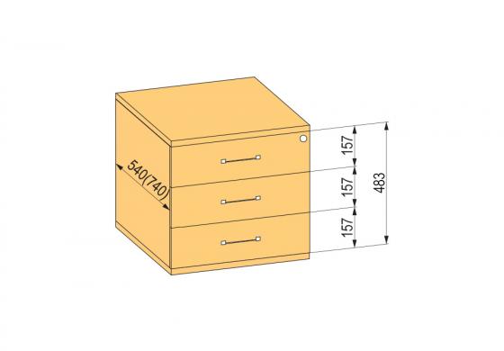 K-BBP kontejner 540mm typ 6/V 5 plast část výs dotah