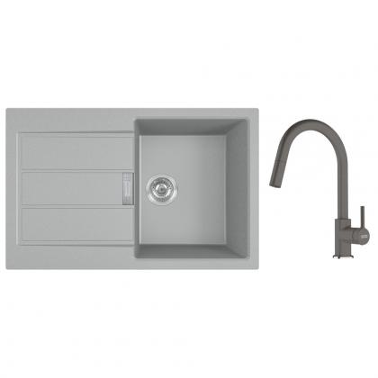FRANKE Set T131Š S2D 611-78 šedá + FC6051 šedý kámen
