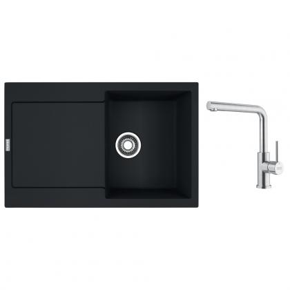 FRANKE Set G300MČ MRG 611 černá matná + FC 6985 celonerez