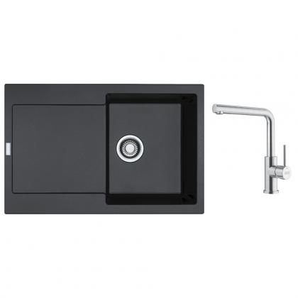 FRANKE Set G300O MRG 611 onyx + FC 6985 celonerez
