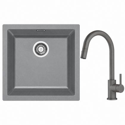 FRANKE Set T130Š SID 610 šedá +  FC 6051 šedý kámen
