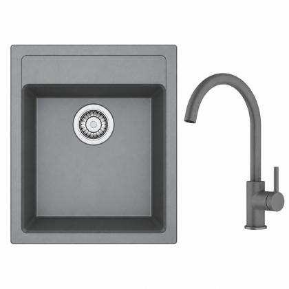FRANKE Set T121Š SID 610-40 šedá + FC 6018.084 šedý kámen