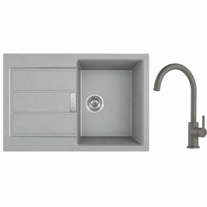 FRANKE Set T123Š S2D 611-78 šedá + FC 6018.084 šedý kámen