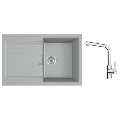 FRANKE Set T115Š S2D 611-78 šedá + FS 3230.031 chrom