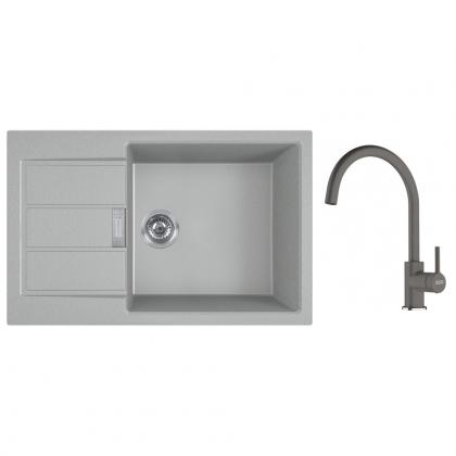 FRANKE Set T124Š S2D 611-78 XL šedá + FC 6018.084 šedý kámen