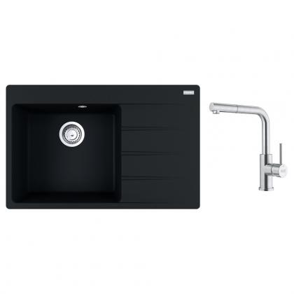 FRANKE Set G290O CNG 611-78 TL/2 onyx + FC 6986 celonerez