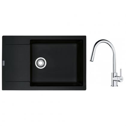 FRANKE Set G260O MRG 611-78 BB onyx + FS 3229.031 chrom