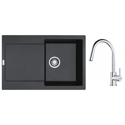 FRANKE Set G258O MRG 611 onyx + FS 3229.031 chrom