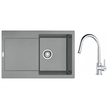 FRANKE Set G258ŠK MRG 611 šedý kámen + FS 3229.031 chrom