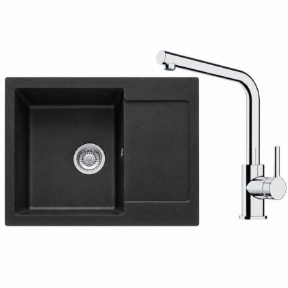 FRANKE Set G257O MRG 611-62 onyx + FS 3230.031 chrom