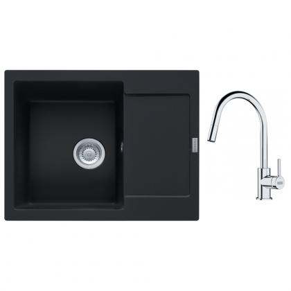 FRANKE Set G256MČ MRG 611-62 černá matná + FS 3229.031 chrom
