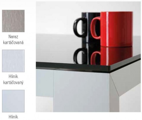 Alu stůl 100 x 50 hliník kartáčovaný1595/795/736 B