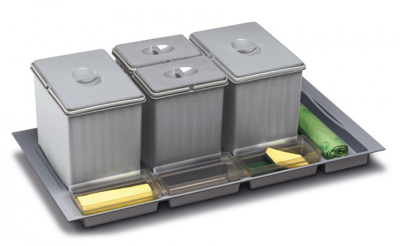 GOLLINUCCI Sorter Sistema 946 1000mm 2x14l+2x6,5l šedá