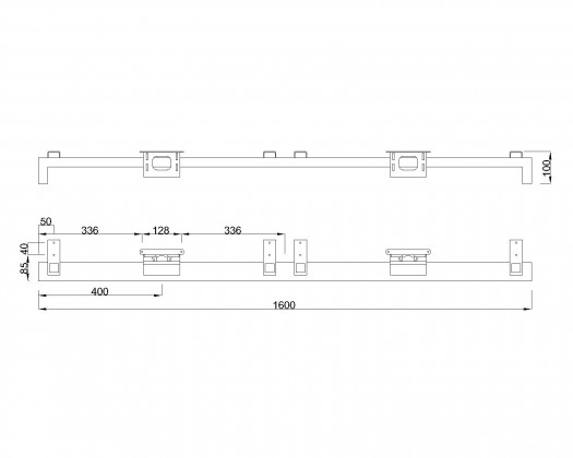 MILADESIGN podnož nízká Quark Q7616-K stříbrná