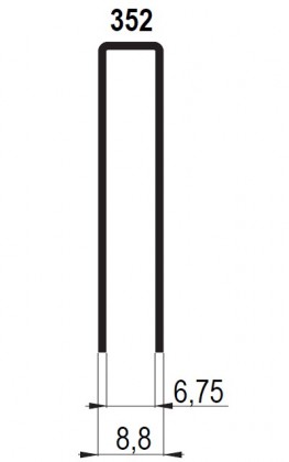 Spona 352/25mm typ 92 (H) zinek, 4000 ks