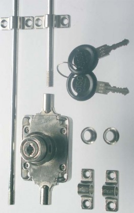 SISO 7080 zámek rozvorový, včetně tyče 2x1000 mm nikl