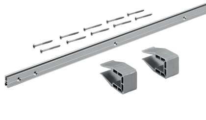 HETTICH 9209229 SlideLine M horní/spodní vedení 22mm/4000mm stříbrná elox