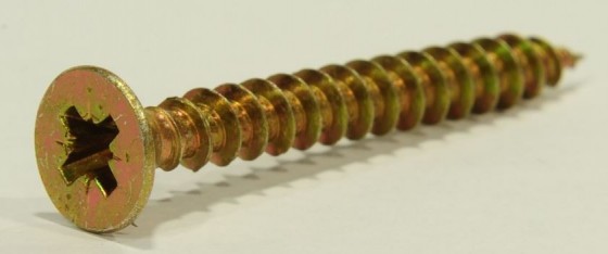 Vrut PZ 3x50 zápustná hlava zinek žlutý PZ1