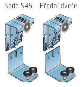 S-sada kování S45 přední dveře