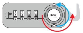 LEHMANN Zámek číselný Fix 57.01 levý černá