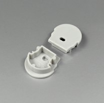 StrongLumio koncovky k profilu Uni šedá kulatá (pár)