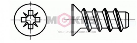 Eurošroub 6x30/7 zápustná hlava 7mm PZ2 zinek bílý