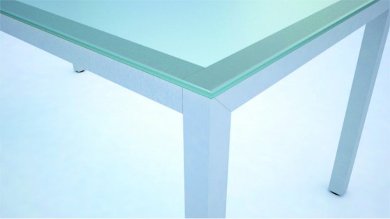 Alu stůl 50 x 50 nerez kartáčovaný 1395/795/736 B