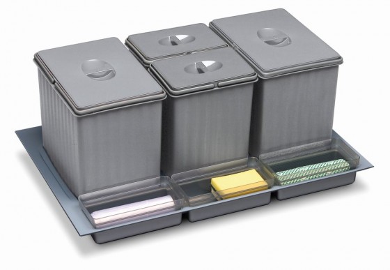 GOLLINUCCI Sorter Sistema 940 800mm 2x14l+2x6,5l šedá