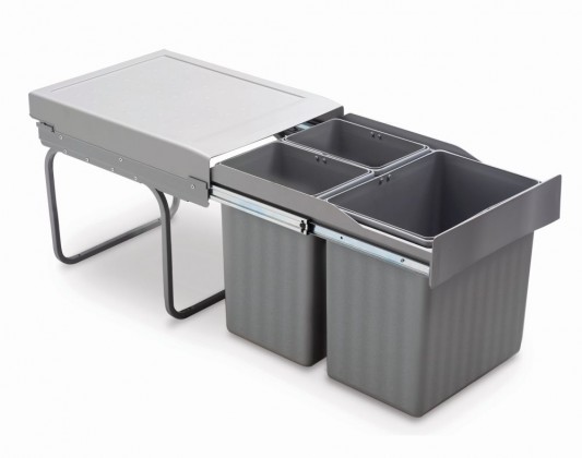 GOLLINUCCI Sorter Linea 292 400mm 1x16l+2x7,5l šedá