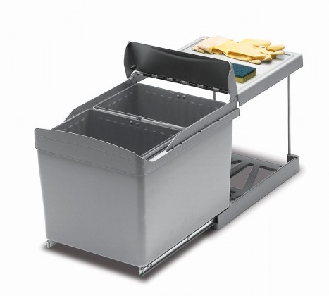 GOLLINUCCI Sorter Linea 516 450mm 2x16l světle šedá