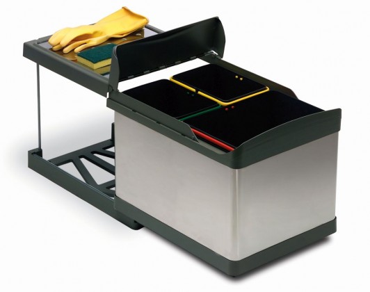 GOLLINUCCI Sorter Linea 504 450mm 1x16l+2x7,5l povrch nerez