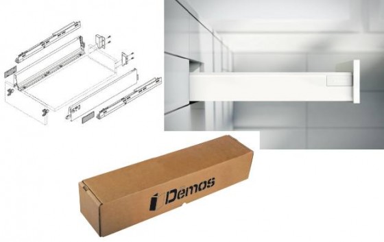 K-BLUM set Antaro, zásuvka M 550mm/30kg, Blumotion/TOB, bílá, vrut