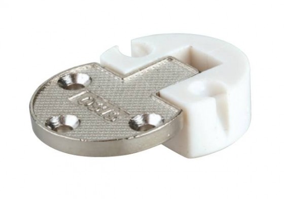 SISO závěs sklopný, rozkládací stoly / spodní klopny, zamac/plast, bílá