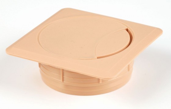 STRONG Průchodka kabelová 60 mm čtvercová světlý buk