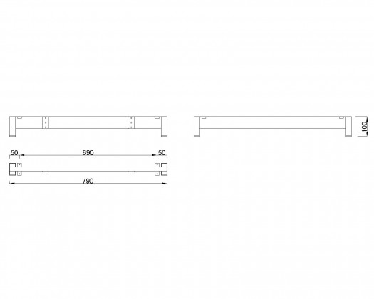 MILADESIGN podnož nízká Mobilar M6308-K stříbrná