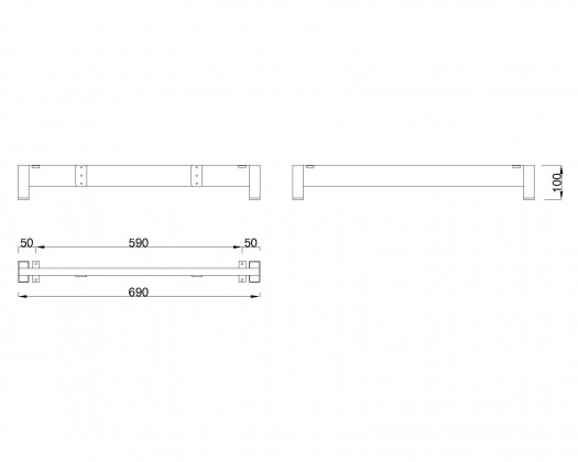 MILADESIGN podnož nízká Mobilar M6307-K stříbrná